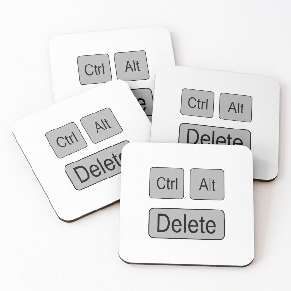 Item preview, Control, Alt, Delete, Grey Computer Key Short-Cuts designed and sold by AASparksDesigns.