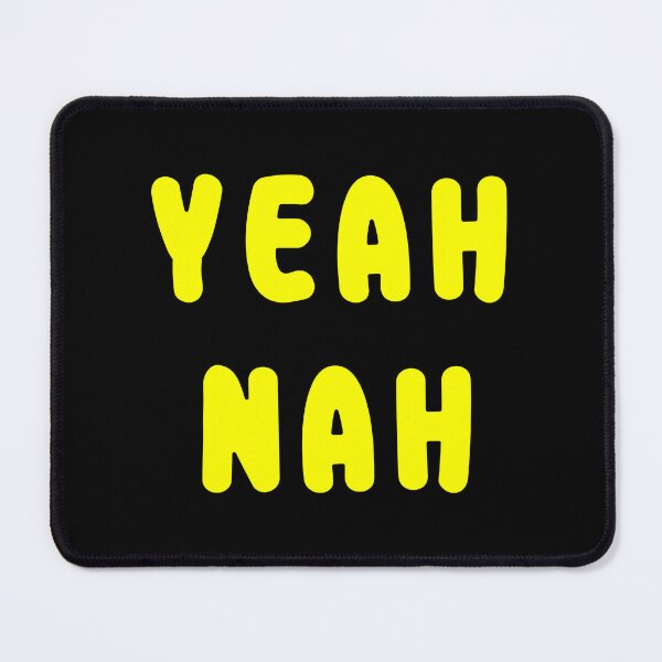 Item preview, YEAH NAH, Yellow Rounded Font with Black Outline designed and sold by AASparksDesigns.