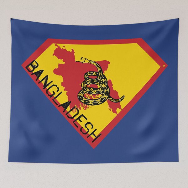 Item preview, BANGLADESH Spell Out - Freedom Is The Superpower - Gadsden Snake Flag - Dont Tread On Me SUPERHERO design designed and sold by pelagio.