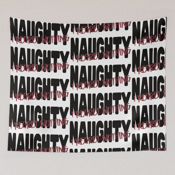 Item preview, Naughty - I Regret Nothing - Quirky Holiday Design designed and sold by FaeryNuff.