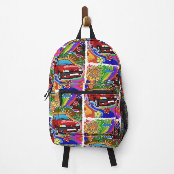 Item preview, Italian Car 80s: Retro Compact Car with Vibrant Abstract Backdrop designed and sold by Arte Cartoon From TagTeam Group.