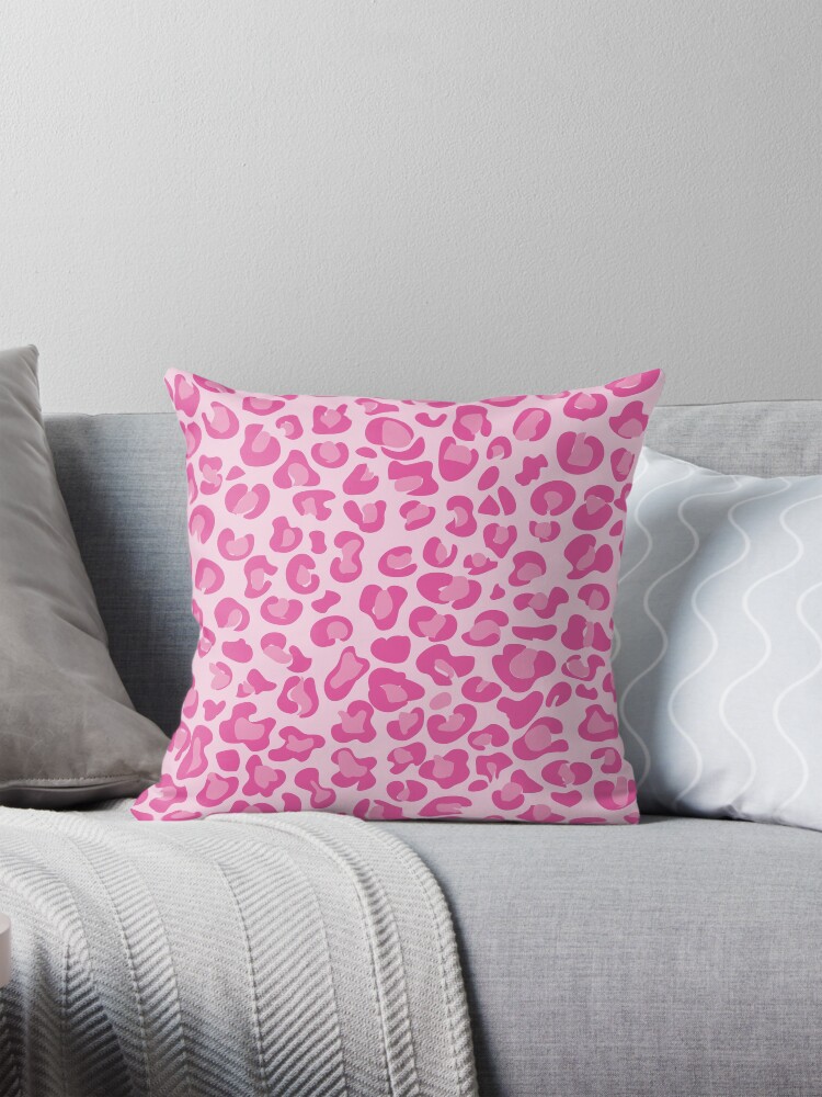 Pink Leopard Print Pillow