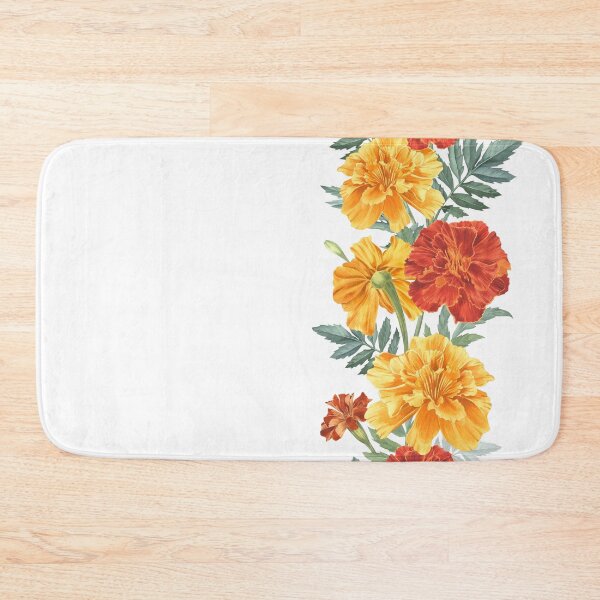 Item preview, Buddha's hand with marigolds. Open hand with red and yellow flowers. designed and sold by XDenisova.