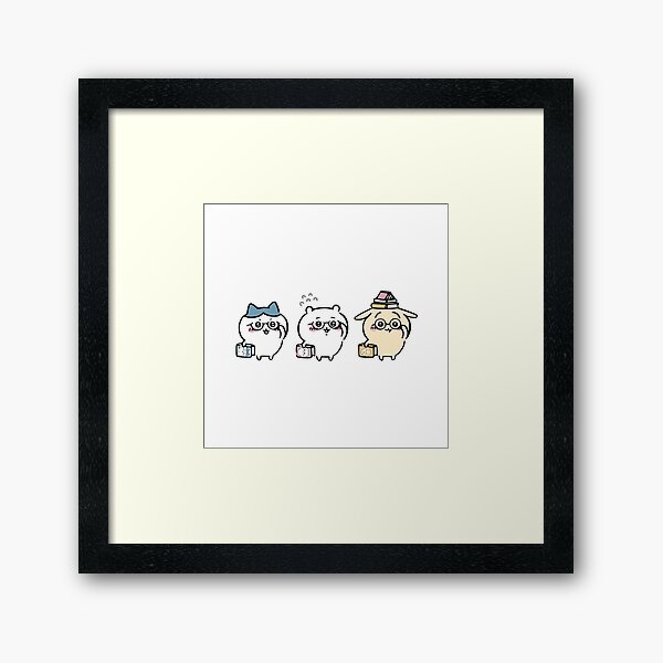 Item preview, Nerdy Chiikawa and Friends - Book Club, Wearing Glasses | Hachiware Usagi | Cute Kawaii Bear Cat Rabbit  designed and sold by OllieMolley.