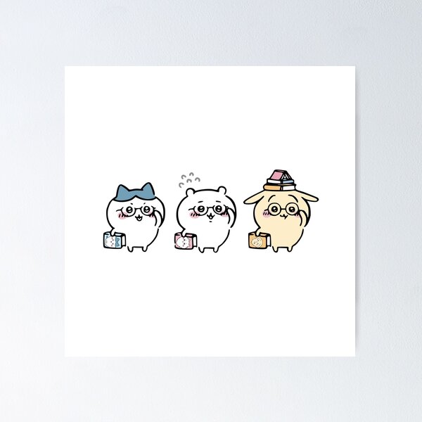 Item preview, Nerdy Chiikawa and Friends - Book Club, Wearing Glasses | Hachiware Usagi | Cute Kawaii Bear Cat Rabbit  designed and sold by OllieMolley.
