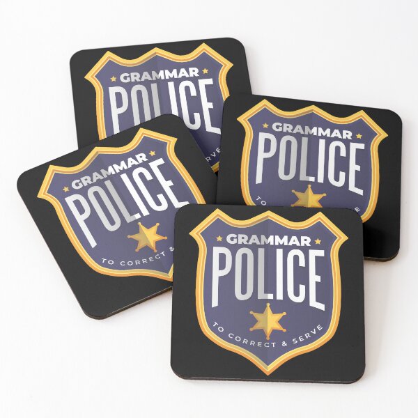 Item preview, Grammar Police Badge designed and sold by TurtleDojo.