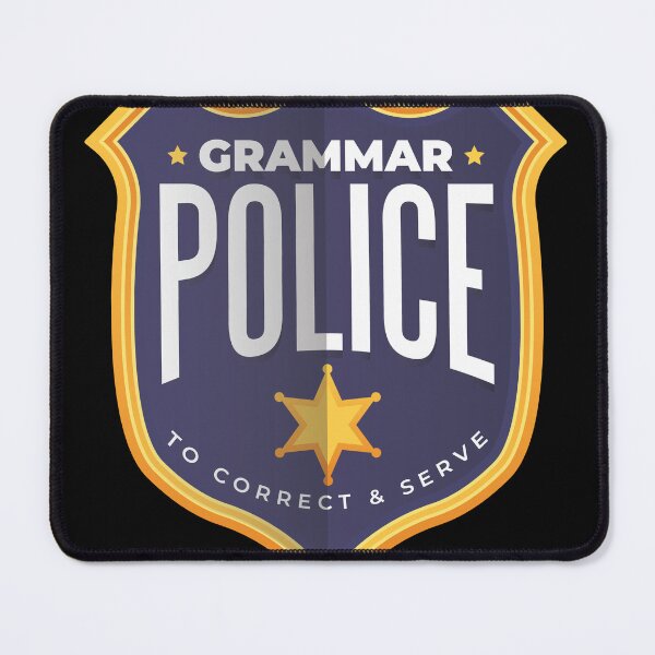 Item preview, Grammar Police Badge designed and sold by TurtleDojo.