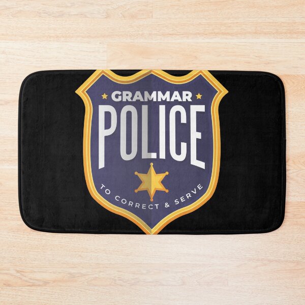 Item preview, Grammar Police Badge designed and sold by TurtleDojo.