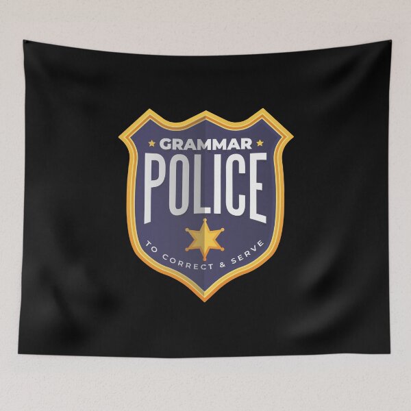 Item preview, Grammar Police Badge designed and sold by TurtleDojo.