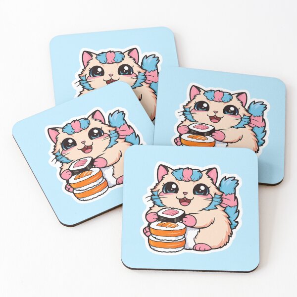 Item preview, Big Cat eating Sushi | Sushi lover | Japanese food at Gobble Gala  designed and sold by Kids GobbleGala.
