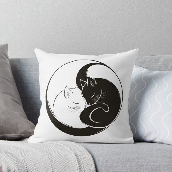 Item preview, Yin-Yang Cats Shirt – Minimalist Harmony Design for Cat Lovers designed and sold by PheonixTHShop.