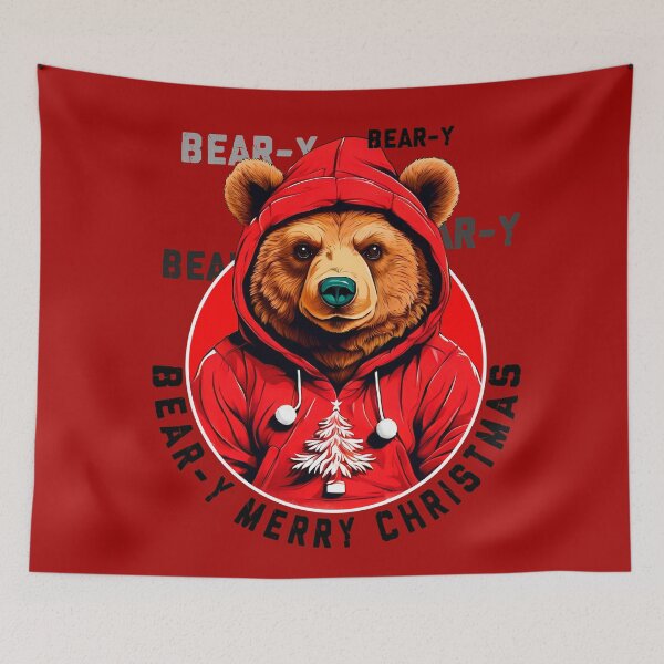Item preview, Christmas Bear: High-Quality Urban Streetwear Illustration designed and sold by Alan Javier Cordoba Espinosa.
