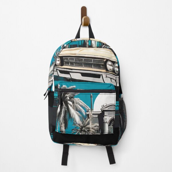 Item preview, Classic Car on Road with Palm Trees Vector designed and sold by Alan Javier Cordoba Espinosa.