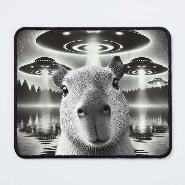 Item preview, Funny Graphic Capybara Selfie with UFOs Weird  designed and sold by SHOPATOR.