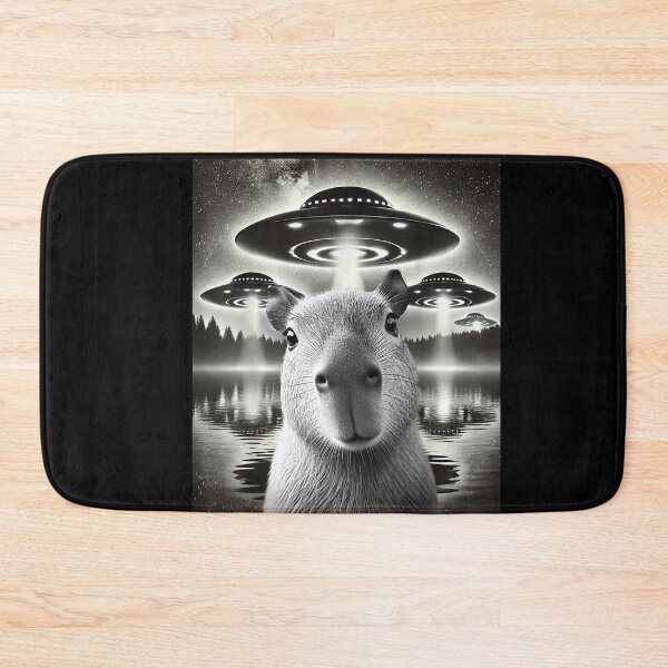 Item preview, Funny Graphic Capybara Selfie with UFOs Weird  designed and sold by SHOPATOR.