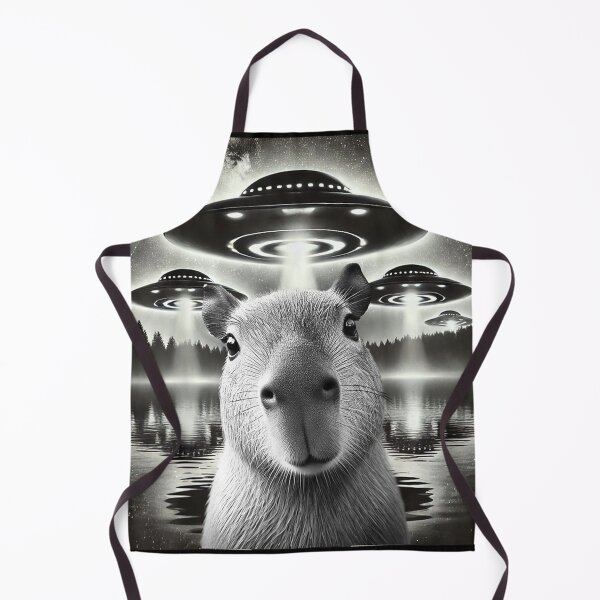 Item preview, Funny Graphic Capybara Selfie with UFOs Weird designed and sold by SHOPATOR.
