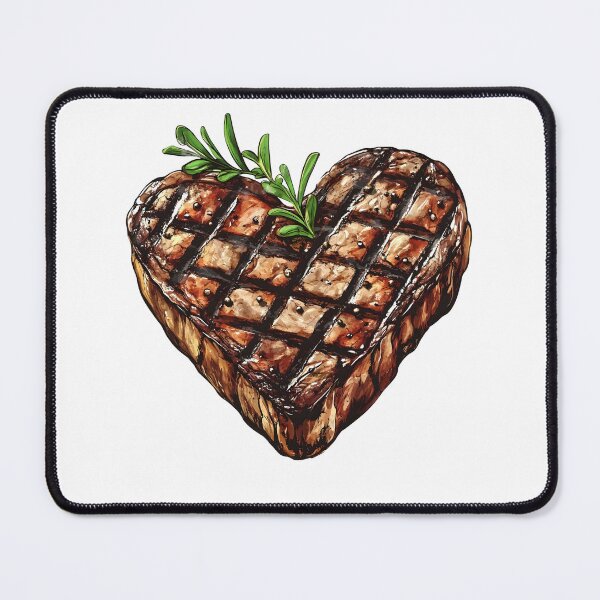 Item preview, Heart-shaped Grilled Steak designed and sold by DigitalToast.