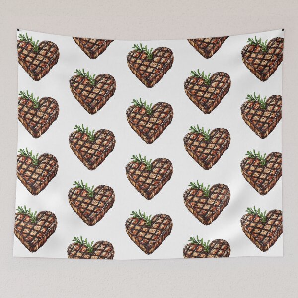 Item preview, Heart-shaped Grilled Steak designed and sold by DigitalToast.