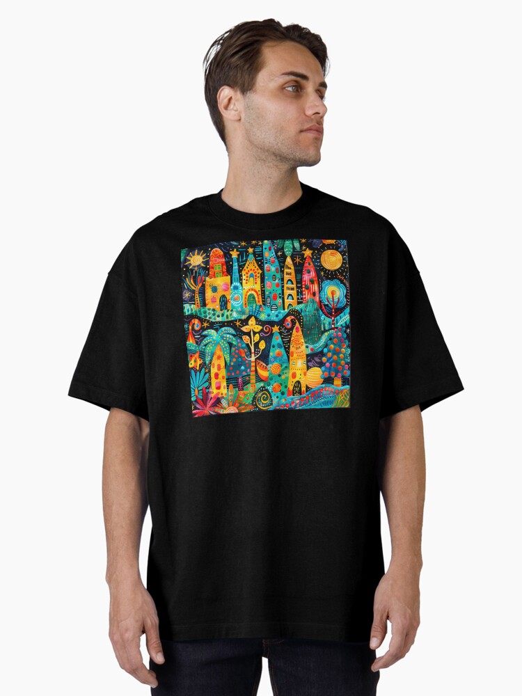Thumbnail 2 of 7, Oversized T-Shirt, Finvara - Alebrije Christmas designed and sold by Finvara.