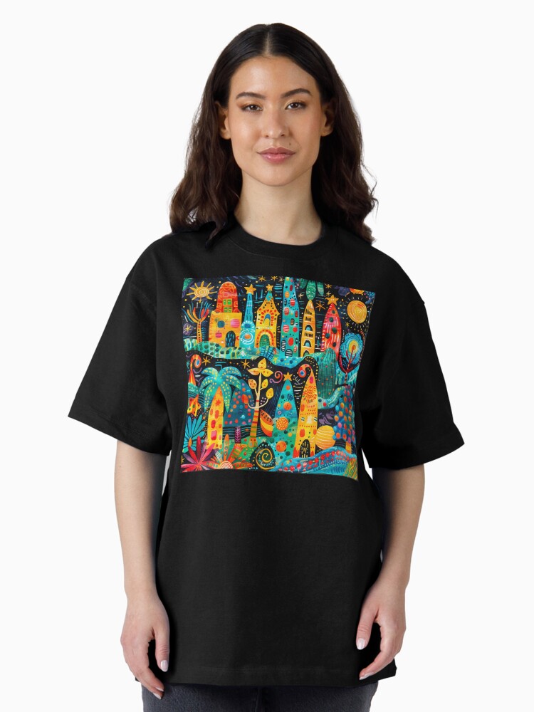 Thumbnail 1 of 7, Oversized T-Shirt, Finvara - Alebrije Christmas designed and sold by Finvara.