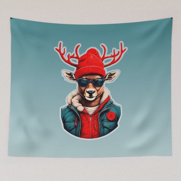 Item preview, Urban Style Rudolph: Detailed T-Shirt and Hoodie Design 02 designed and sold by Alan Javier Cordoba Espinosa.