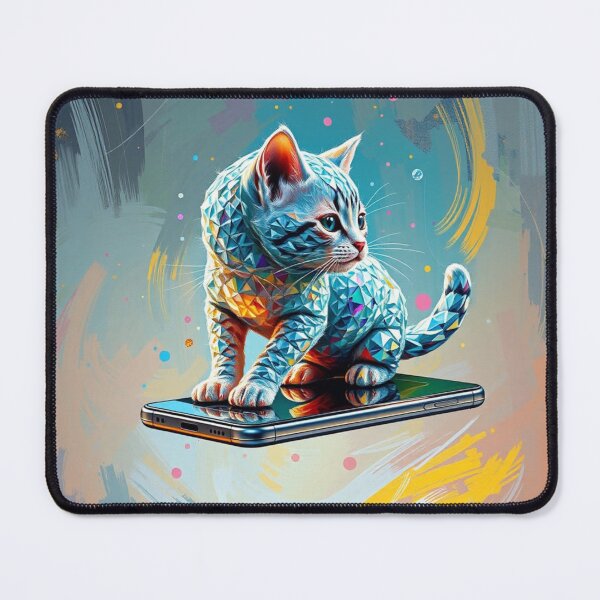 Item preview, Diamond Kitten on a Smartphone designed and sold by Azrabi.