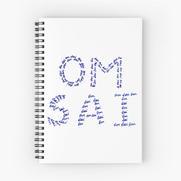 Item preview, Om Sai Typography Art - Spiritual Blue Handwriting Design designed and sold by scribblesign.
