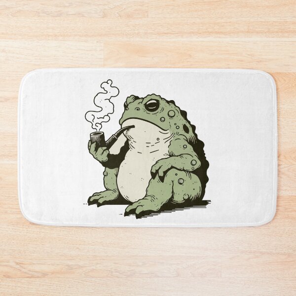 Item preview, Green Ancient Yokai Toad Smoking a Pipe designed and sold by Yokai-Infinity.