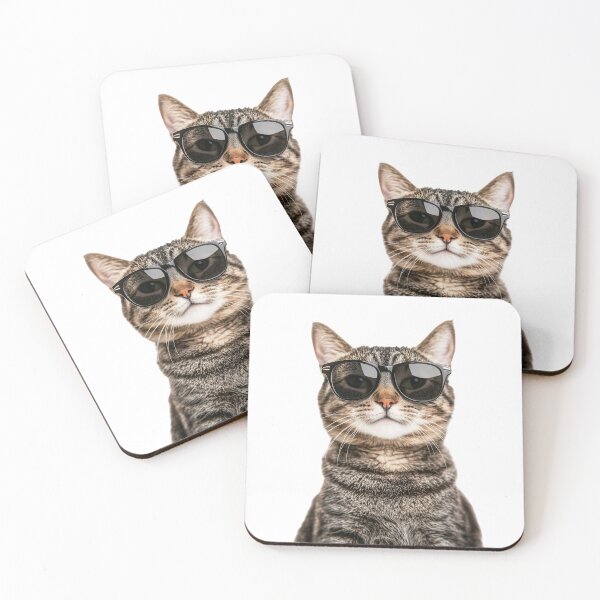 Item preview, Funny cool American Bobtail Cat wearing sunglasses designed and sold by LazyOwlStore.