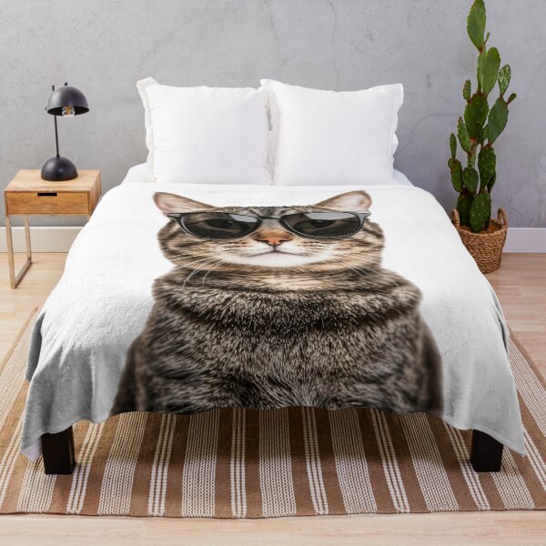 Item preview, Funny cool American Bobtail Cat wearing sunglasses designed and sold by LazyOwlStore.
