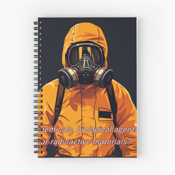 Item preview, Hazmat Suit Guy Asking Question? Retro Art designed and sold by redstar19.