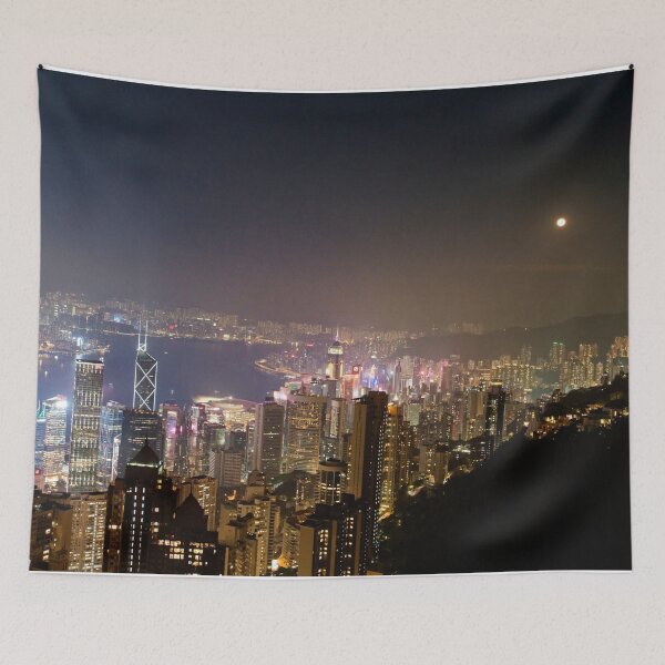 Item preview, Victoria harbour view from peak, Hong Kong Modern art, Wall art, Print, Minimalistic, Modern personalised gifts, custom printed gifts. Photographic Print. designed and sold by CameraDesign.