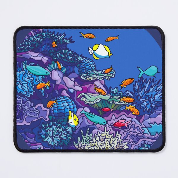 Item preview, Aquarium with diverse fish and coral reefs designed and sold by alina-k-design.