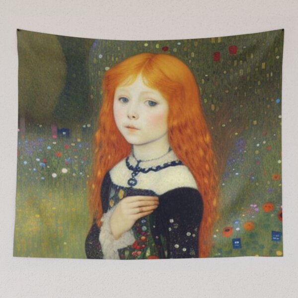 Item preview, Girl In Flower Field designed and sold by TheDarkWardrobe.