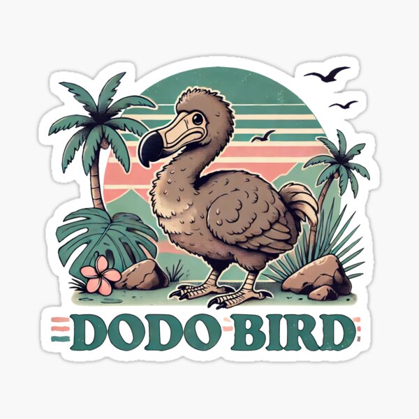 Aperçu de l'œuvre Oiseau dodo de style rétro. créée et vendue par JonelleTshirts.