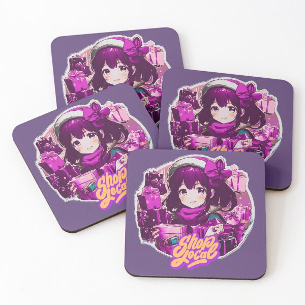 Item preview, Anime Girl Shopping Local for Christmas time designed and sold by sweetees4u.