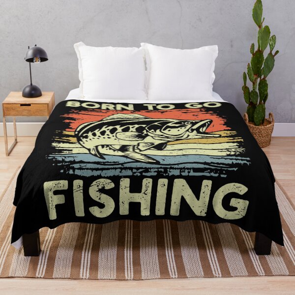 Artikelvorschau, Geboren zum Angeln Retro Bass Fischliebhaber entworfen und verkauft von PrintCrafting.