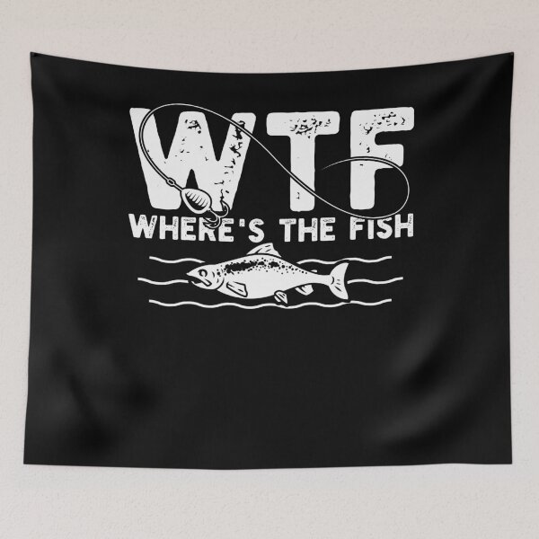 Item preview, WTF Where's The Fish Funny Fishing Humor designed and sold by PrintCrafting.