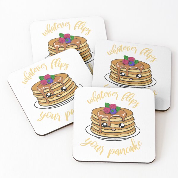 Item preview, Whatever Flips your Pancake- yellow text (also another version with brown text) designed and sold by Old-Cat-Lady.
