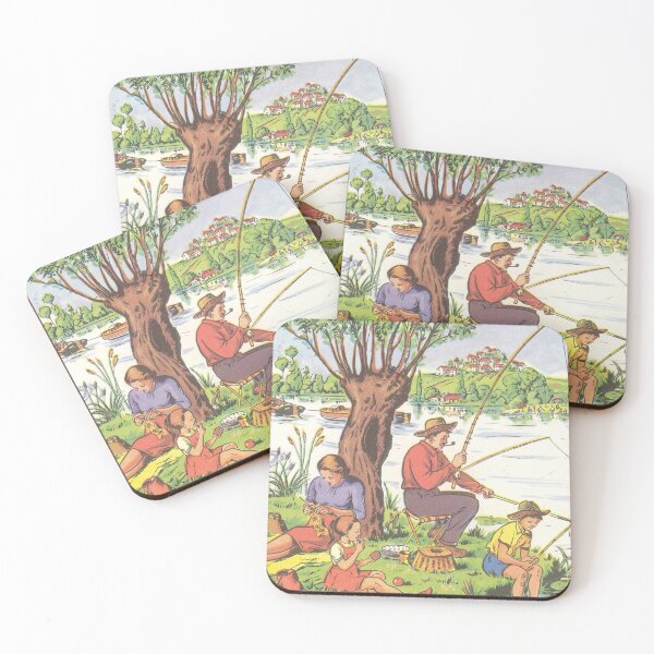 Item preview, Family fishing at the river designed and sold by Mauswohn.