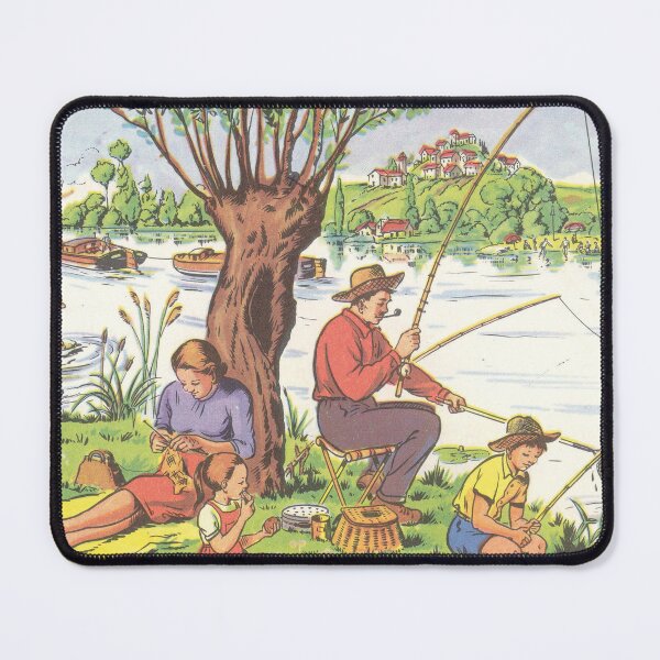 Item preview, Family fishing at the river designed and sold by Mauswohn.