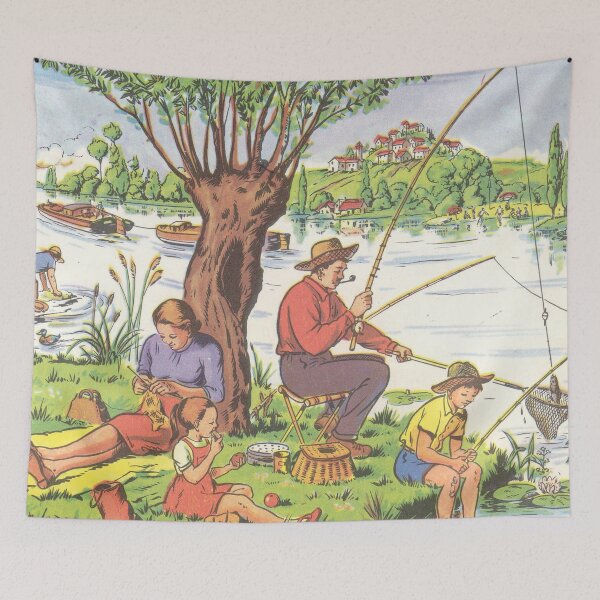 Item preview, Family fishing at the river designed and sold by Mauswohn.