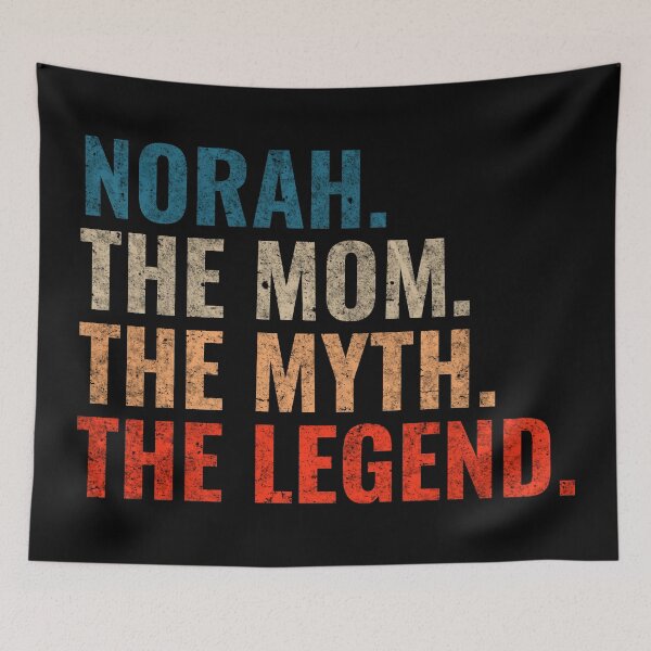 Artikelvorschau, Norah Die Mutter Der Mythos Die Legende Norah Name Retro 70er Jahre Distress entworfen und verkauft von Teelogic.