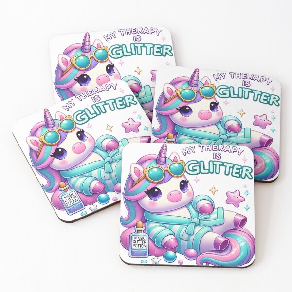 Artikelvorschau, Kawaii Einhorn - Meine Therapie Ist Glitzer entworfen und verkauft von Guesso.
