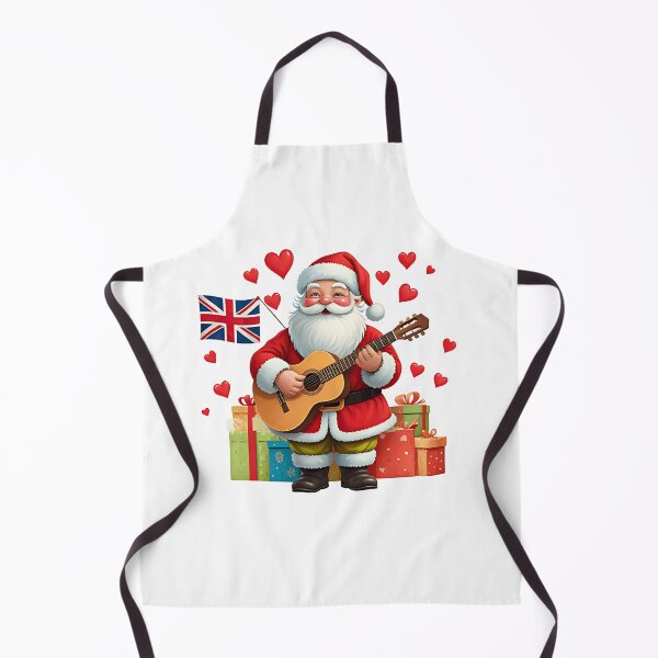 Item preview, Santa Cristmas Theme , Decoration, Clothing, Gift, Santa Claus Rocking Guitar with UK Flag & Gifts , Christmas Gift Design designed and sold by Sitred123.