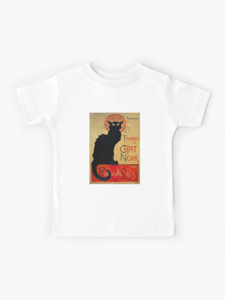 Tournee Du Chat Noir By Theophile Steinlen Reproduction Kids T Shirt By Rozabellera Redbubble