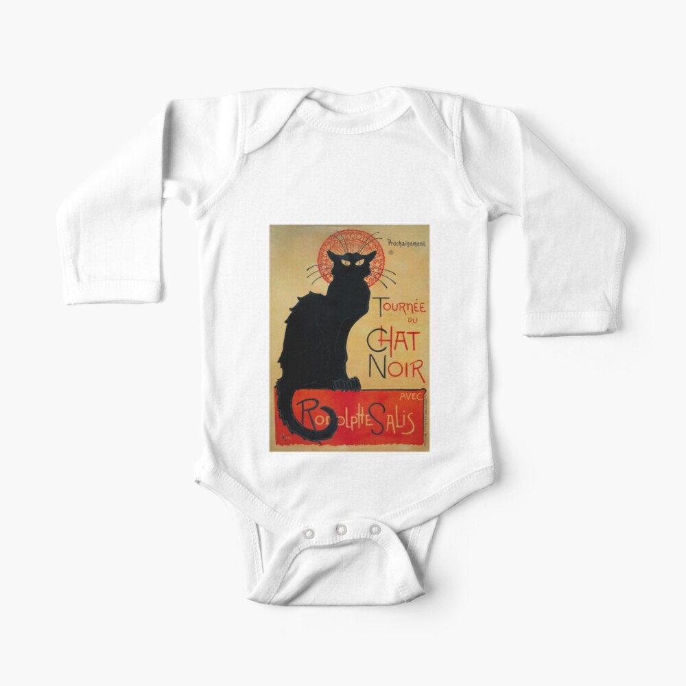 Tournee Du Chat Noir By Theophile Steinlen Reproduction Baby One Piece By Rozabellera Redbubble