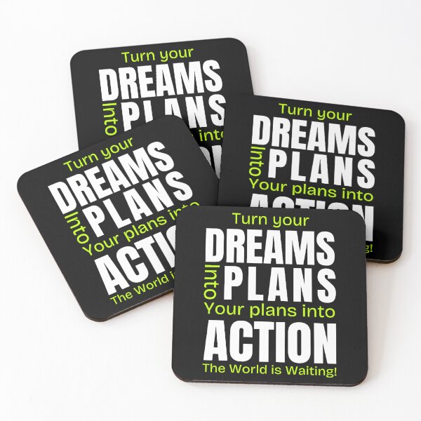 Item preview, Inspirational Quotes: Turn Dreams into Action- The World is Waiting! designed and sold by BobbyTee Merch.