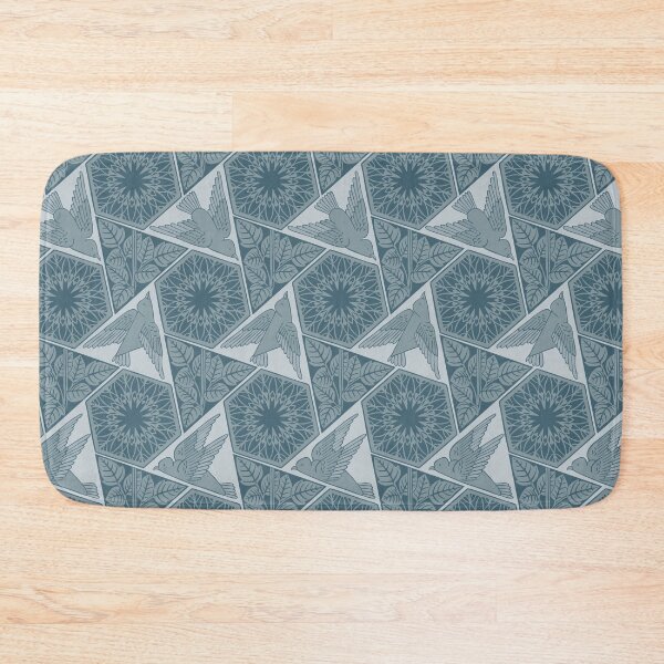 Item preview, Birds and flowers - arts and crafts style - arona blue designed and sold by colorofmagic.