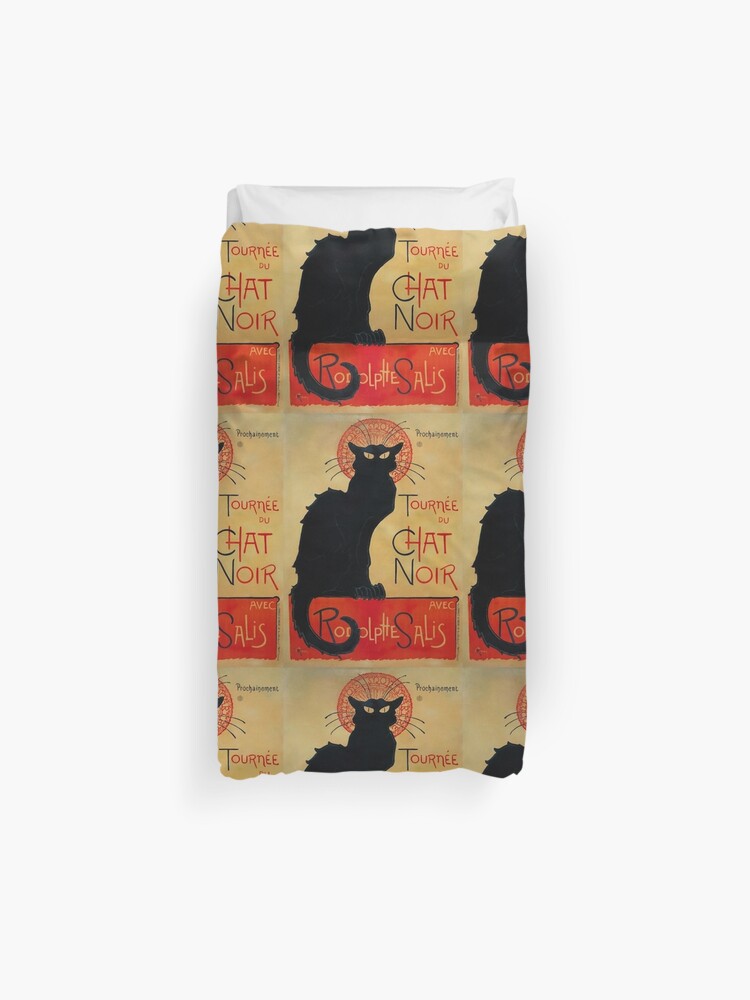 Tournee Du Chat Noir By Theophile Steinlen Reproduction Duvet Cover By Rozabellera Redbubble